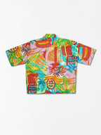 Abstract Pink - Sanganeri Print – Women’s Pure Cotton Crop Shirt