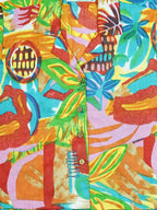 Abstract Pink - Sanganeri Print – Women’s Pure Cotton Crop Shirt
