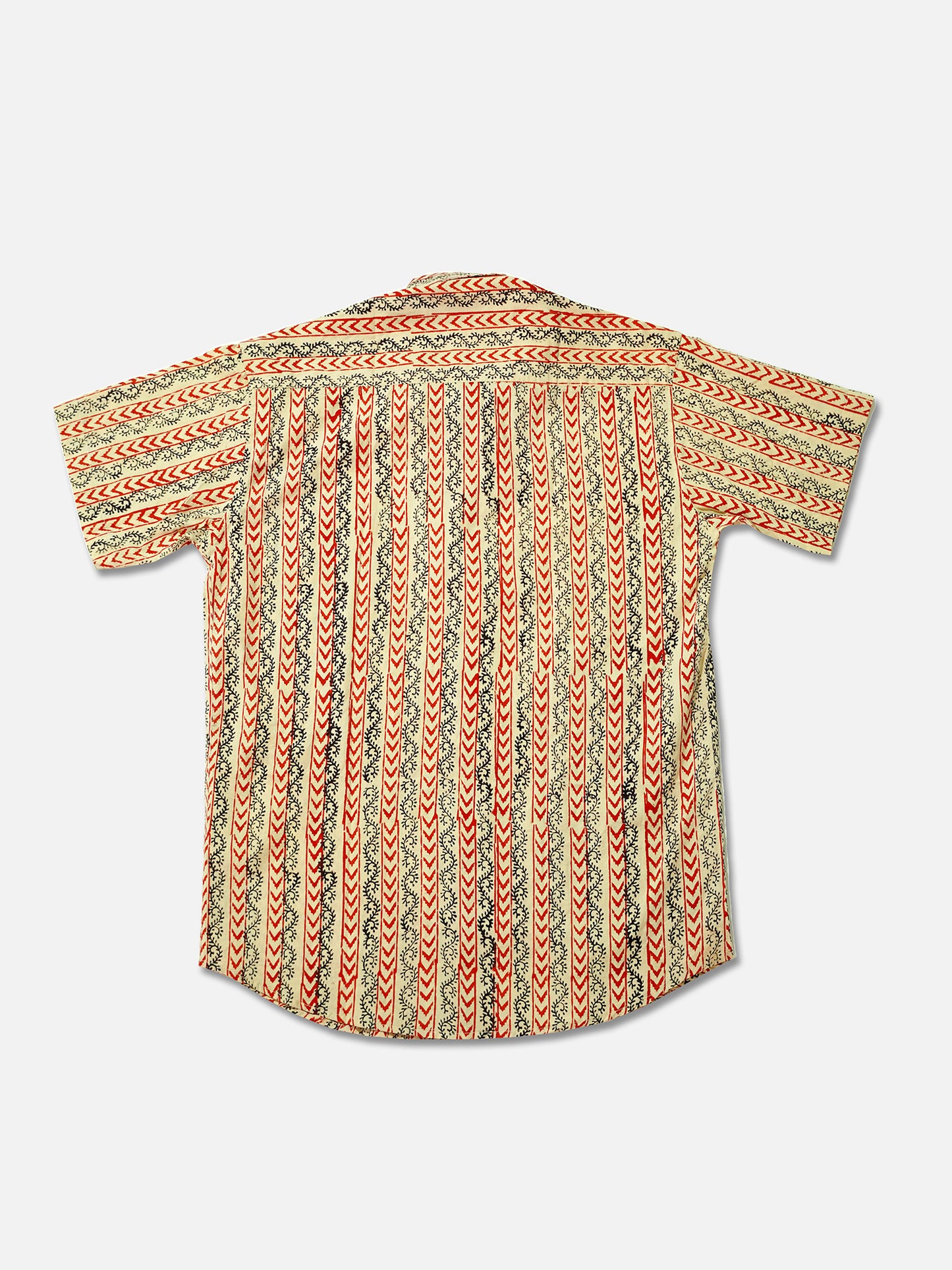 Ajrakh Earth - Handblock Print - Men’s Pure Cotton Regular Shirt