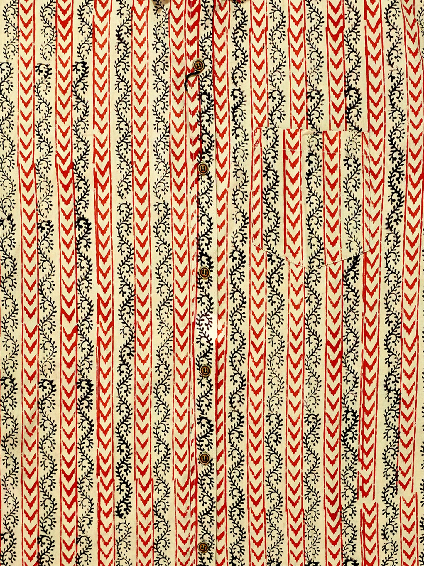 Ajrakh Earth - Handblock Print - Men’s Pure Cotton Regular Shirt