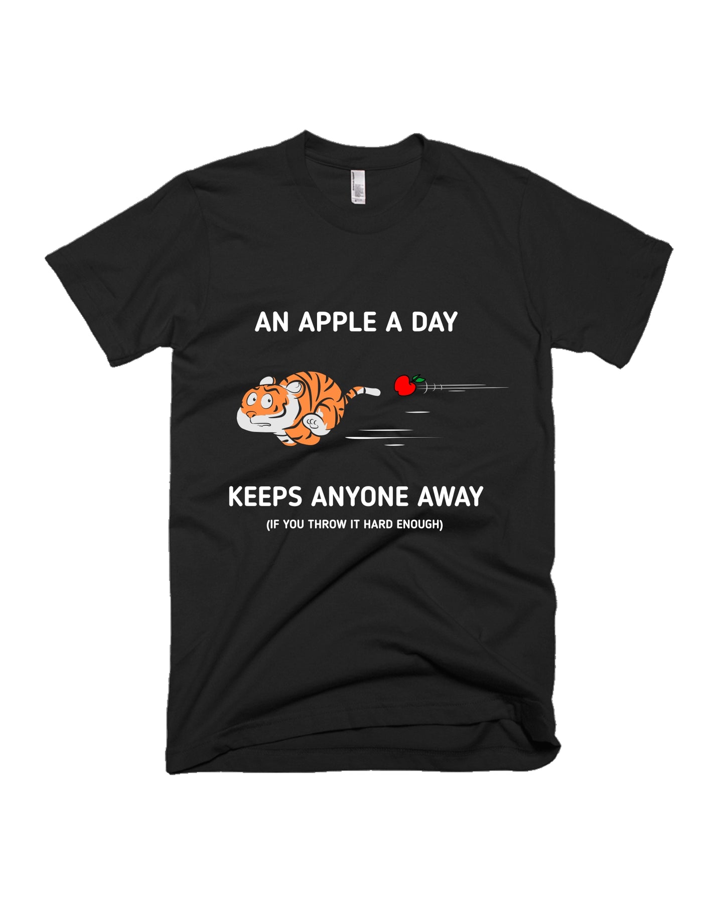 Apple a Day - Black - Unisex Adults T-shirt