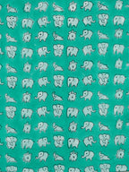 Baby Elephants - Handblock Print - Women’s Pure Cotton Crop Shirt