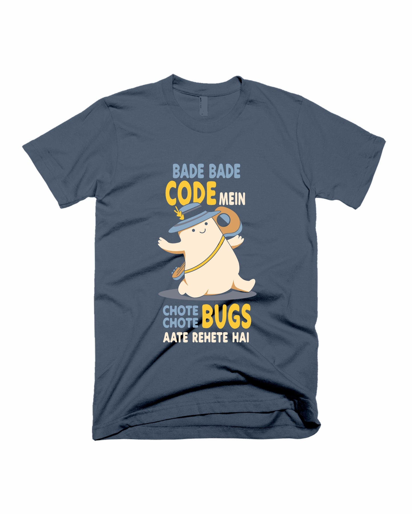 Bade Code Chote Bugs - Steel Blue - Unisex Adults T-shirt