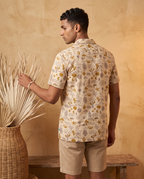 Beach & Desert - Handblock Print - Unisex Pure Cotton Cuban Collar Shirt