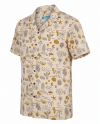 Beach & Desert - Handblock Print - Unisex Pure Cotton Cuban Collar Shirt