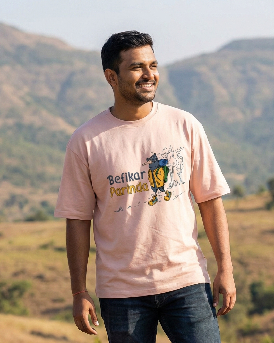 Befikar Parinda - Light Caramel - Oversized Adults T-Shirt