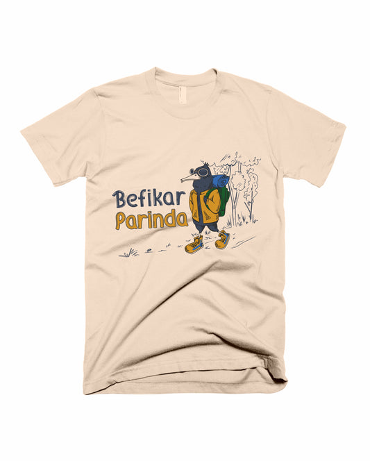 Befikar Parinda - Beige - Unisex Adults T-shirt with Back Print