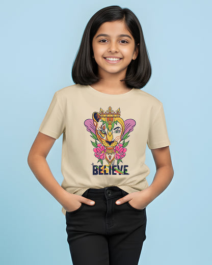 Believe - Beige - Girls T-shirt