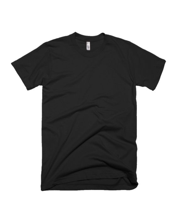 Black Half Sleeve Plain Adults T-Shirt