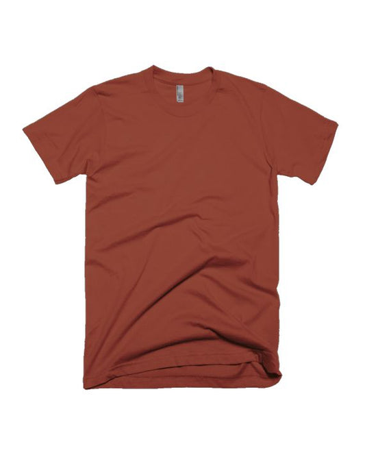Brick Orange Half Sleeve Plain T-Shirt