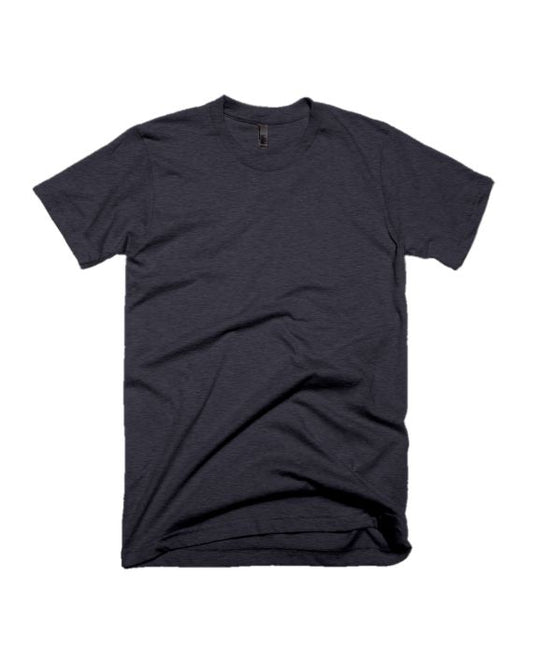 Charcoal Melange Half Sleeve Plain T-Shirt