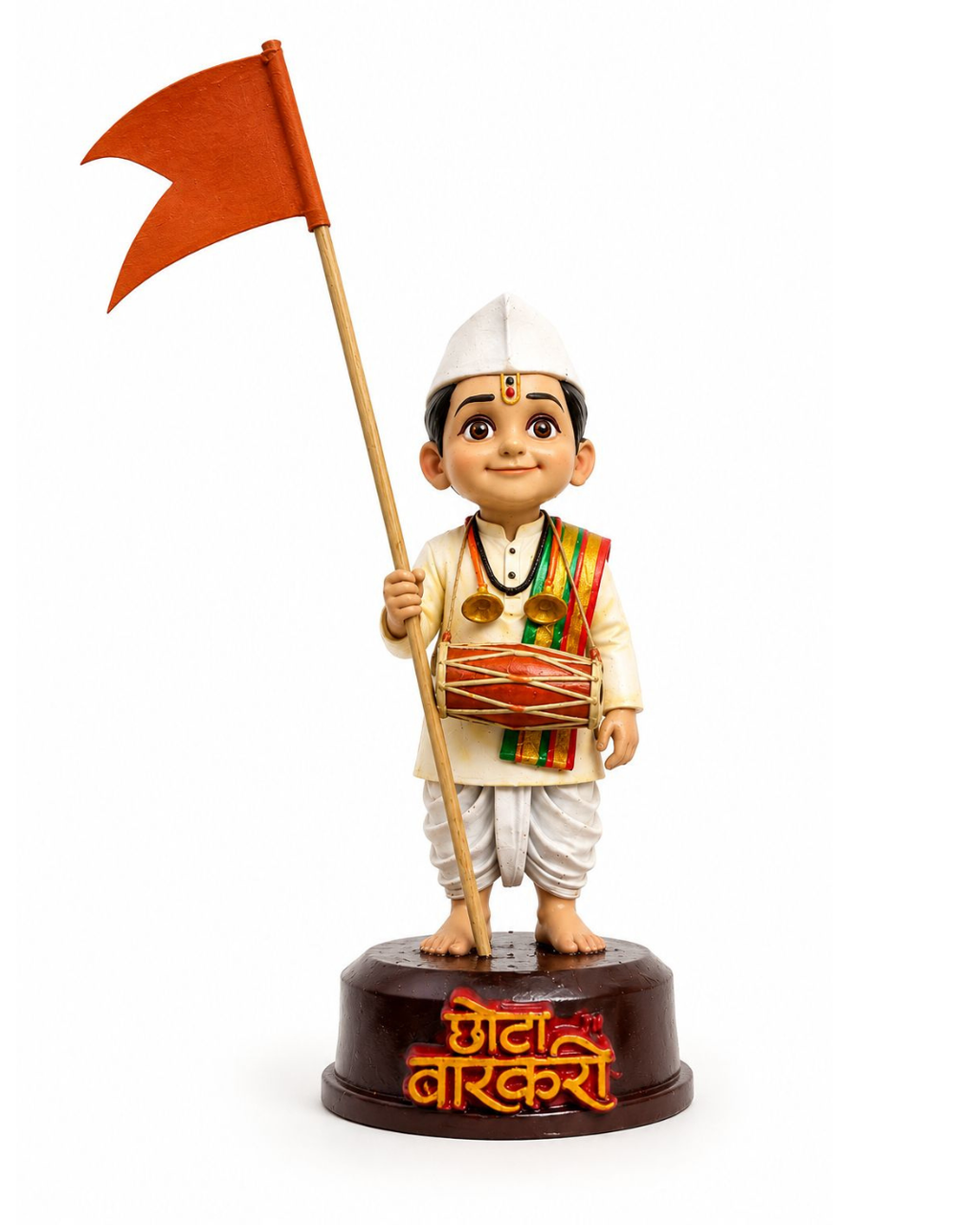 3D Printed Chhota Varkari Miniature Statue - 5 Inches
