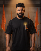 Dhwajdhari - Black - Unisex Oversized Adults T-Shirt