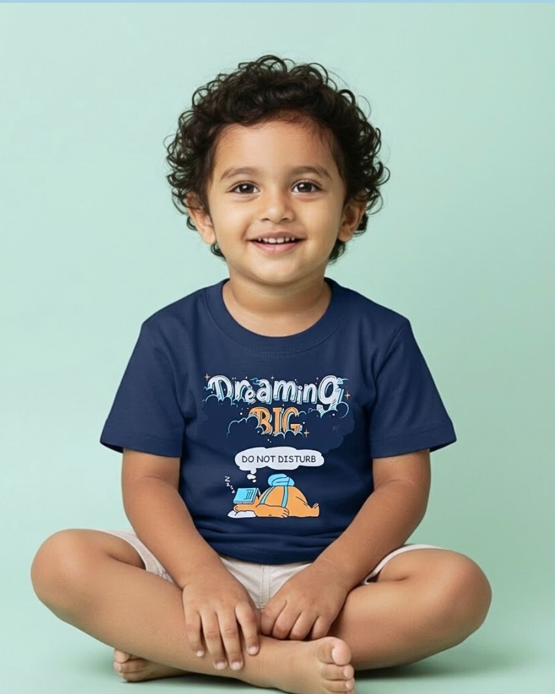 Dreaming Big – Navy Blue - Kids Unisex T-shirts
