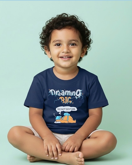 Dreaming Big – Navy Blue - Kids Unisex T-shirts