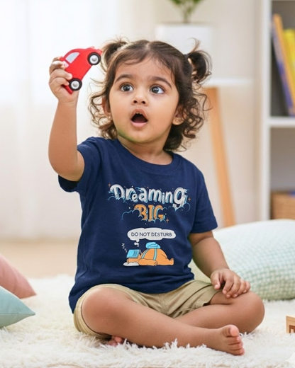 Dreaming Big – Navy Blue - Kids Unisex T-shirts