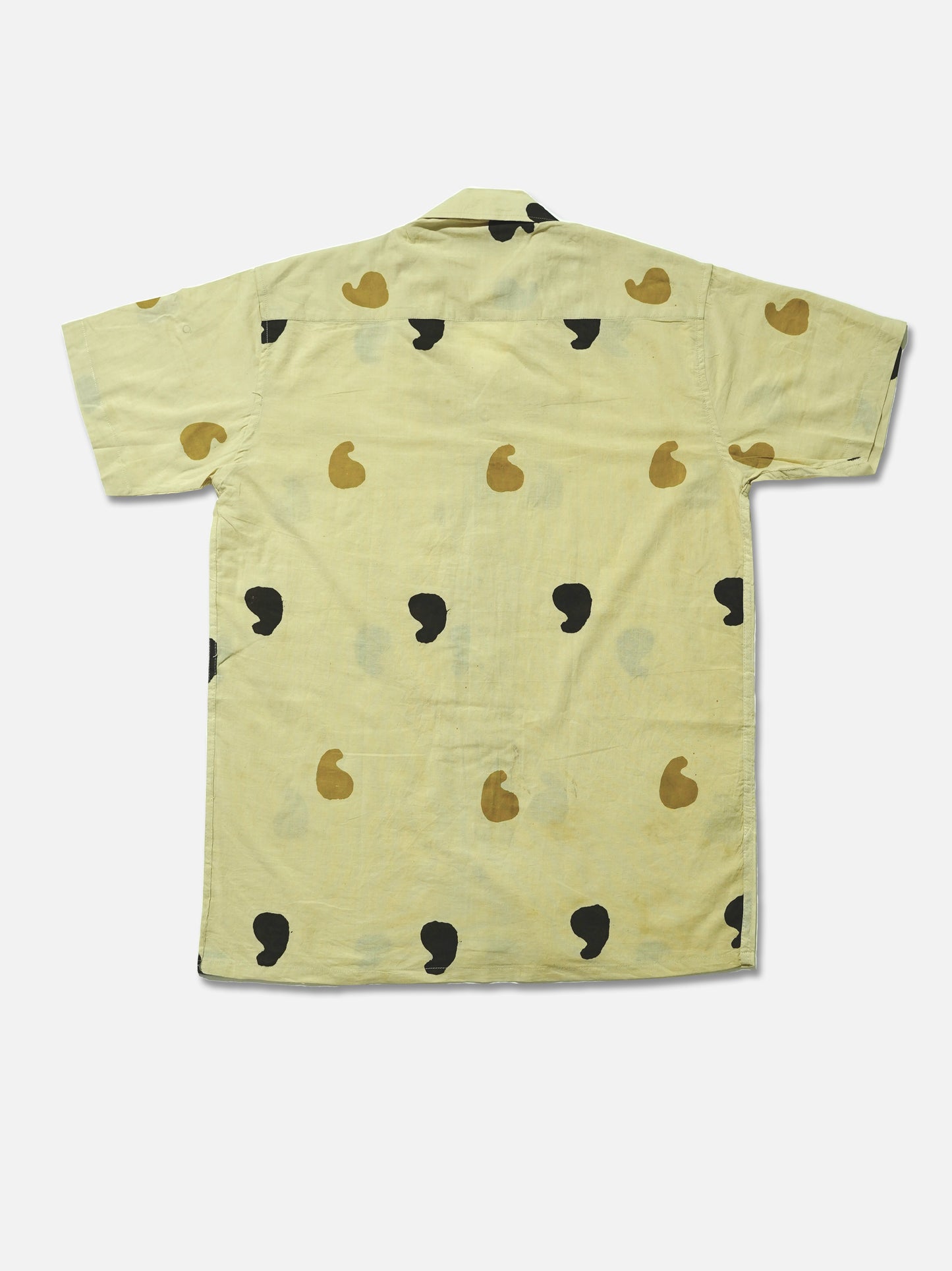 Earthy Comma – Handblock Print – Unisex Pure Cotton Cuban Collar Shirt