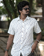 Elephant Shades - Sanganeri Print - Men’s Pure Cotton Regular Shirt