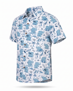 Elephants on the Beach - Kids Pure Cotton Printed Shirt