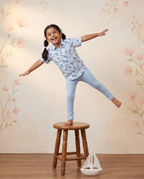 Elephants on the Beach - Kids Pure Cotton Printed Shirt