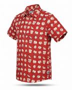 Elephants Terracotta - Kids Pure Cotton Printed Shirt