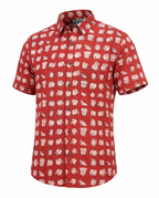 Elephants Terracotta - Handblock Print - Men’s Pure Cotton Regular Shirt
