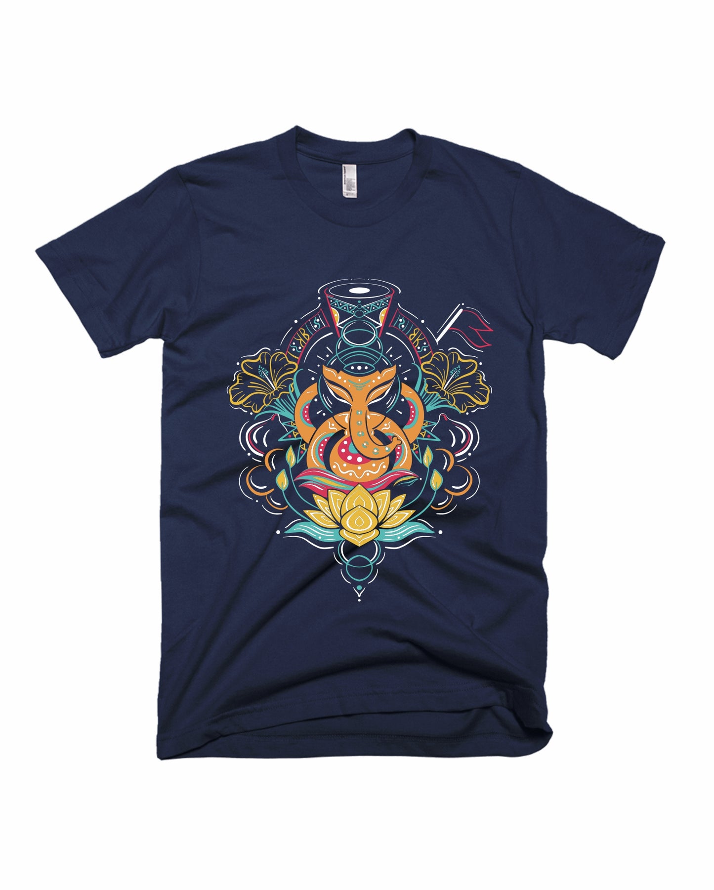 Ganesha Abstract - Navy Blue - Unisex Adults T-shirt