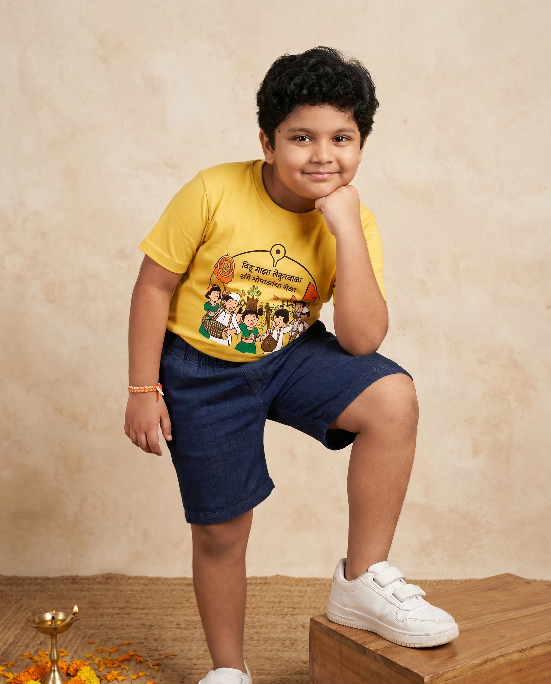 Gopalancha Mela - Yellow - Chintoo - Unisex Kids T-shirt