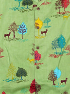 Green Days - Sanganeri Print - Unisex Pure Cotton Cuban Collar Shirt