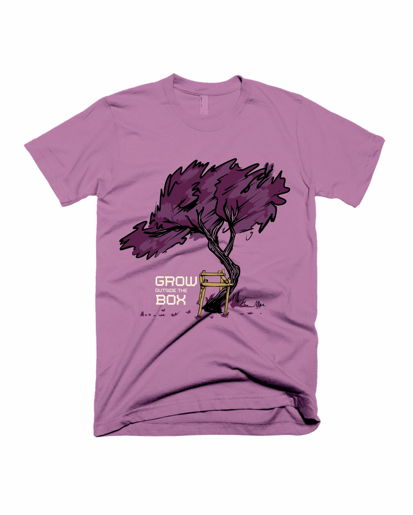 Grow Outside The Box - Mauve - Unisex Adults T-shirt