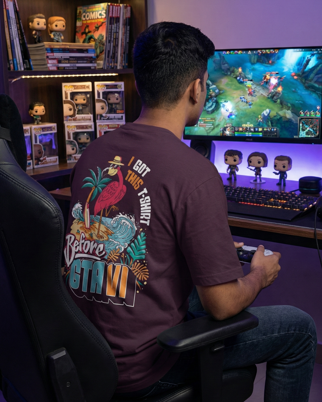 GTA6 - Grape Wine - Oversized Adults T-Shirt