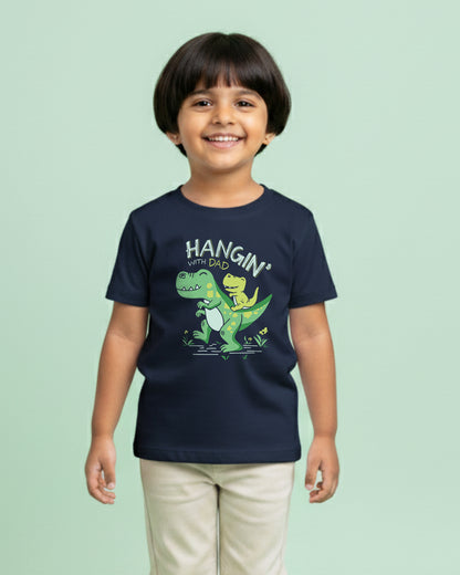 Hangin' with Dad – Navy Blue - Kids Unisex T-shirts