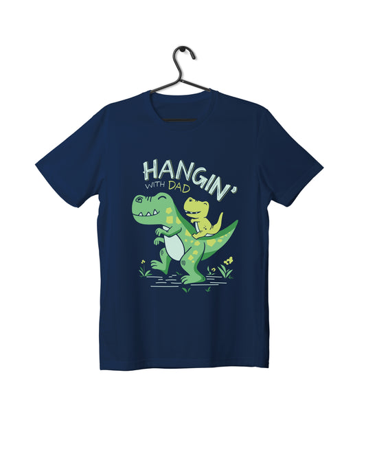 Hangin' with Dad – Navy Blue - Kids Unisex T-shirts