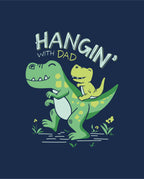 Hangin' with Dad – Navy Blue - Kids Unisex T-shirts