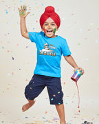 Here Comes Trouble - Light Blue - Kids Unisex T-shirts