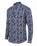 Indigo Anar - Handblock Print - Mens Pure Cotton Short Kurta
