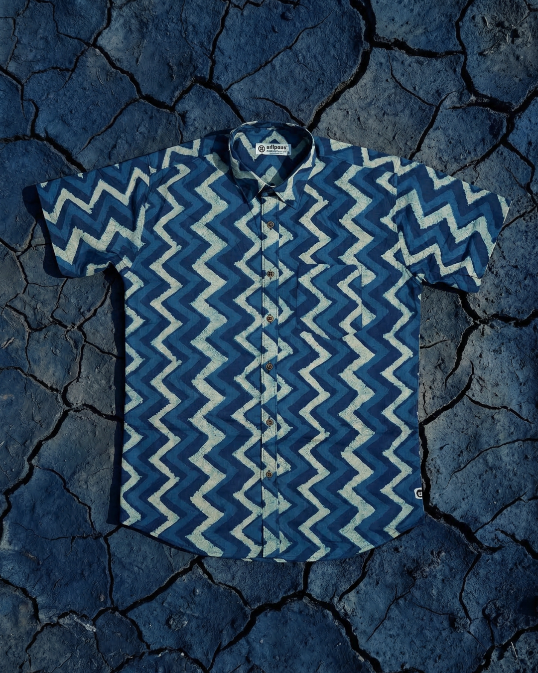 Indigo Classic - Handblock Print – Men’s Pure Cotton Regular Shirt