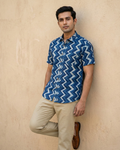 Indigo Classic - Handblock Print – Men’s Pure Cotton Regular Shirt