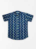 Indigo Classic - Handblock Print – Men’s Pure Cotton Regular Shirt