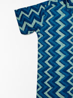 Indigo Classic - Handblock Print – Men’s Pure Cotton Regular Shirt