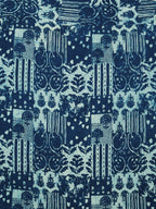 Indigo Hearts - Handblock Print - Unisex Pure Cotton Cuban Collar Shirt
