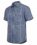 Indigo Stripes - Handblock Print - Men’s Pure Cotton Regular Shirt