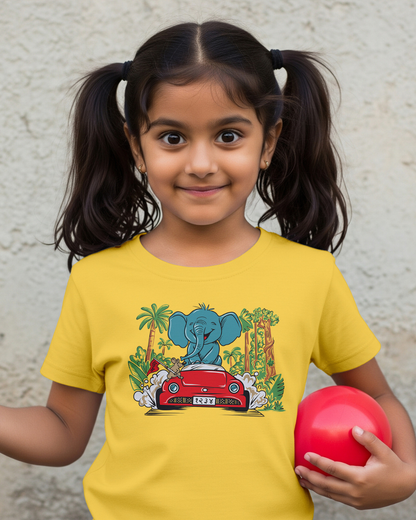 Jai Jai Car – Yellow - Kids Unisex T-shirt
