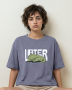 Later - Odyssey Grey - Minimal Oversized Adults T-Shirt