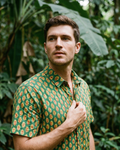 Leafy Green - Handblock Print - Men’s Pure Cotton Regular Shirt