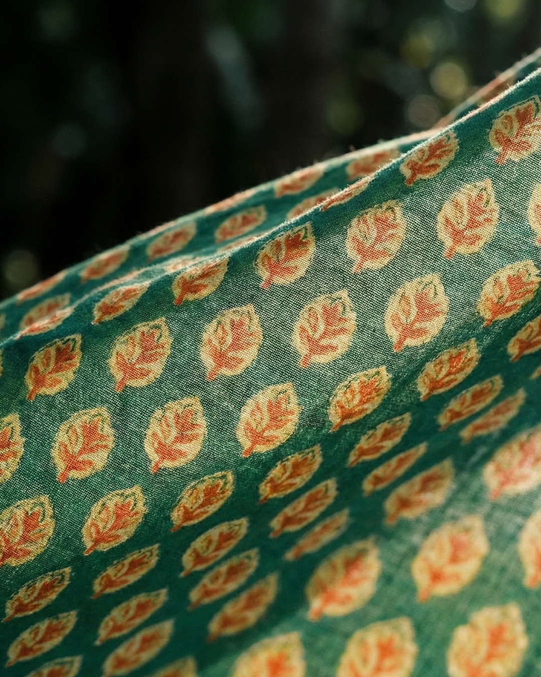 Leafy Green - Handblock Print - Men’s Pure Cotton Regular Shirt