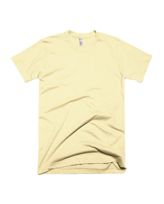 Light Yellow Half Sleeve Plain Adults T-Shirt