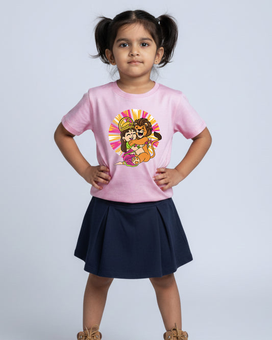 Lion Princess - Pink - Girls T-shirt