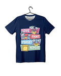 Love Fight - Navy Blue - Unisex Kids T-shirt