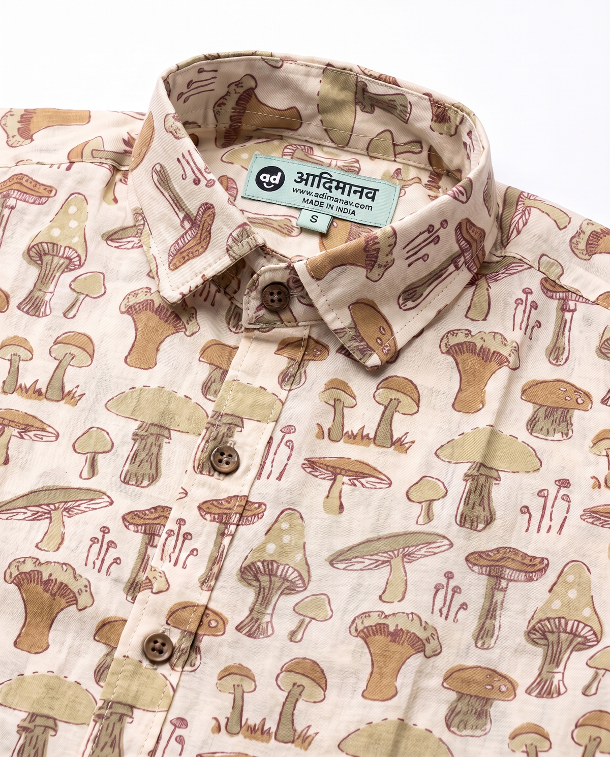 The Magic Mushroom - Kids Pure Cotton Printed Shirt